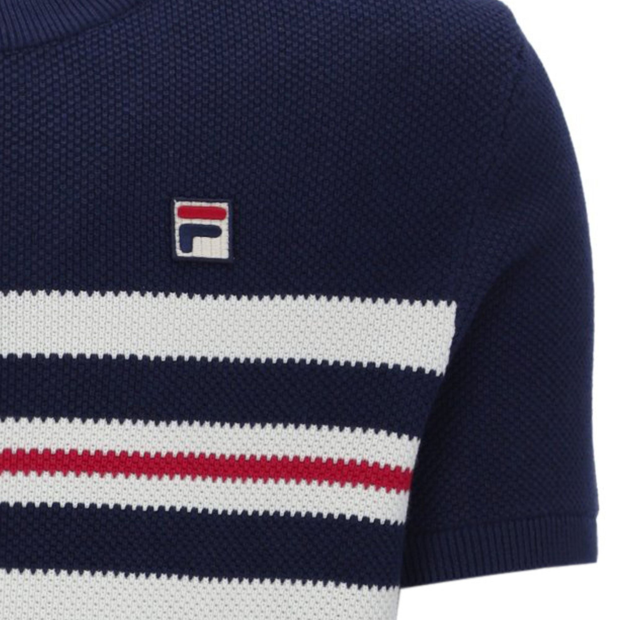 Gerardo Knitted T-Shirt - Fila Navy