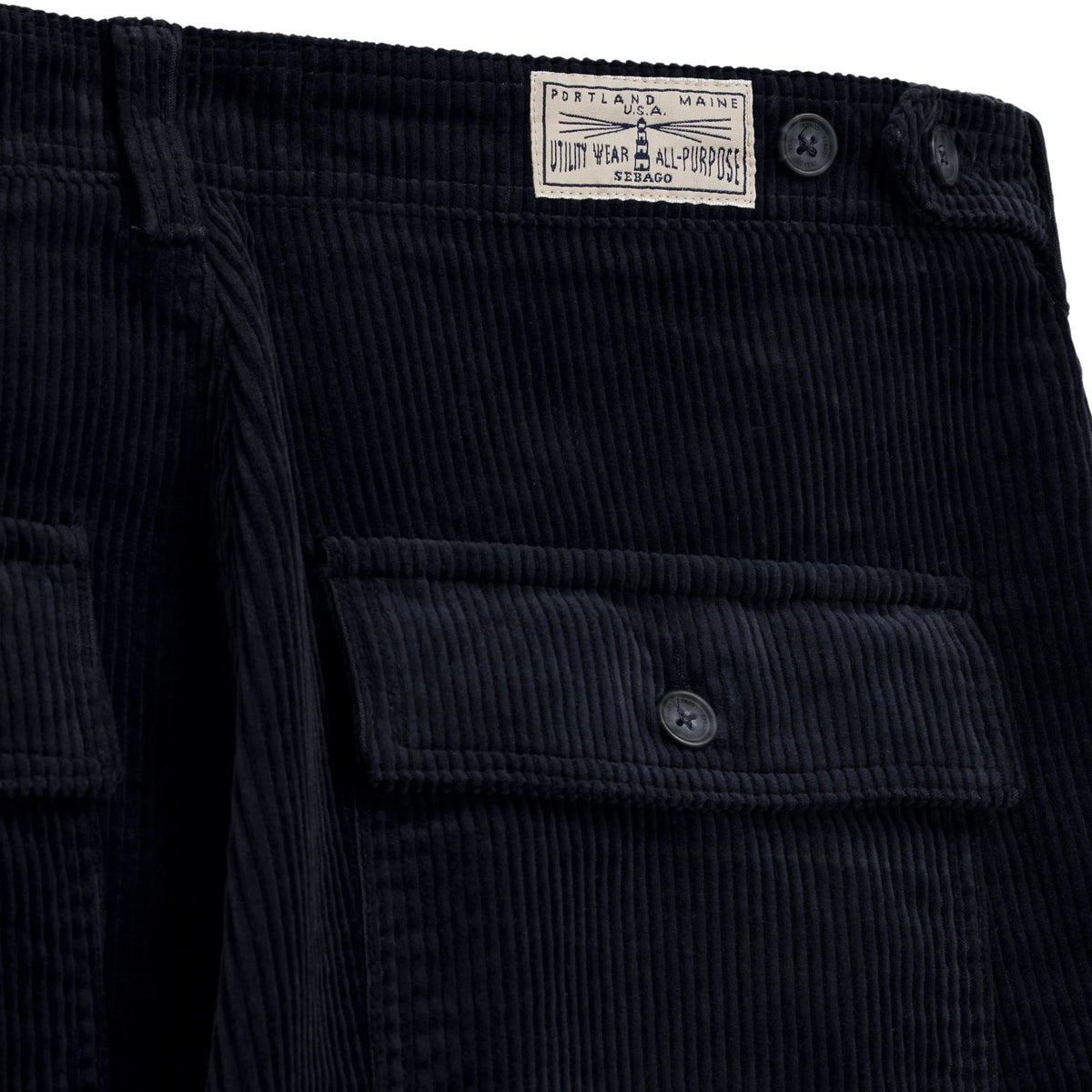 Sebago Milton Corduroy Trousers - Dark Blue