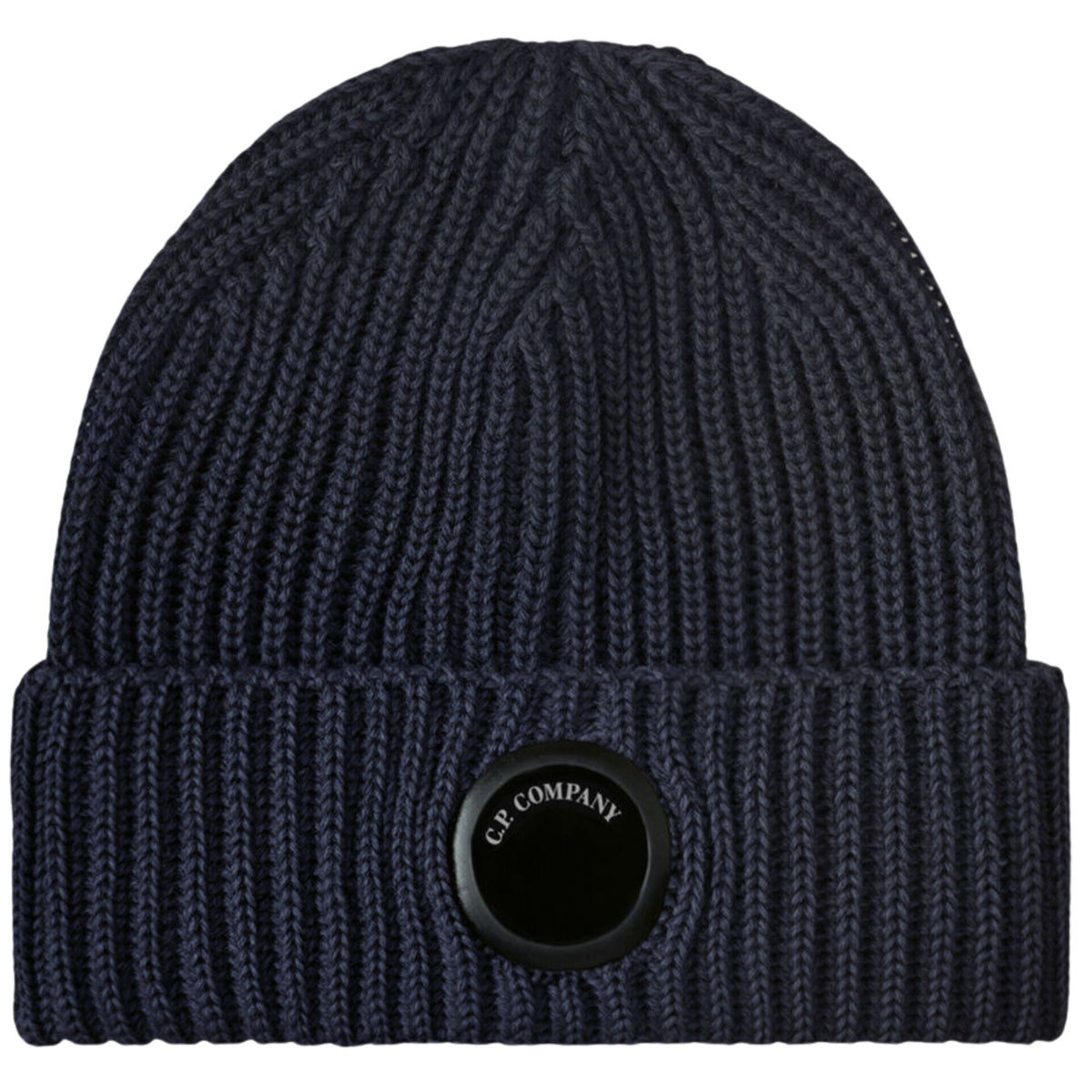 C.P Company Extrafine Merino Wool Lens Beanie - Total Eclipse