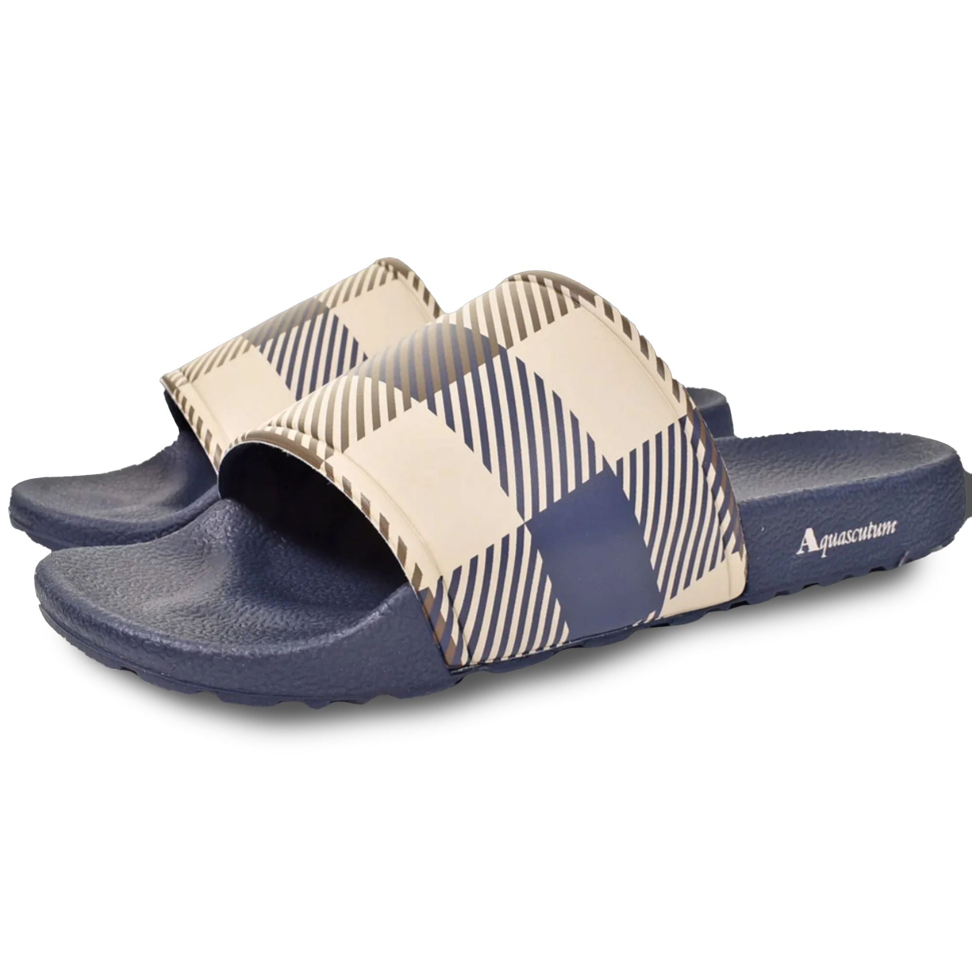 Aquascutum Macro Iconic Sliders - Navy