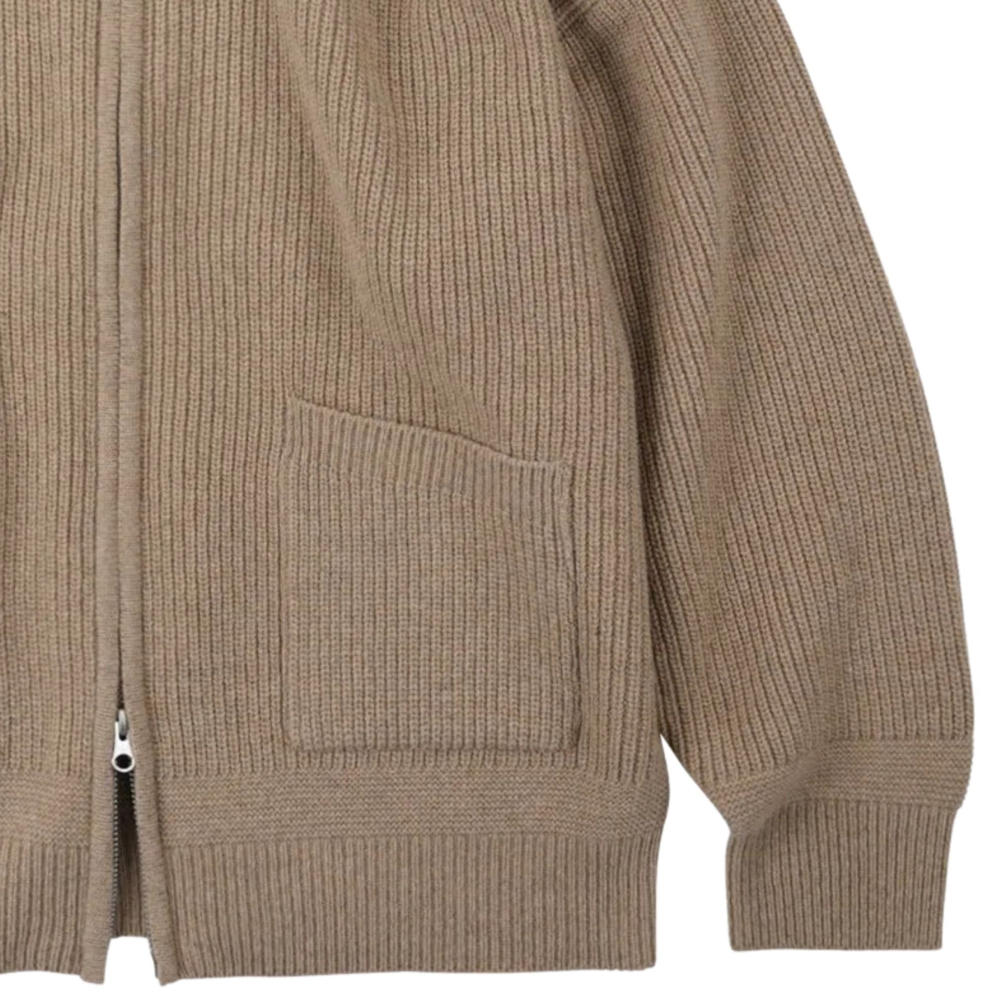 FrizmWORKS Wool Deck Zip Up Cardigan - Oatmeal