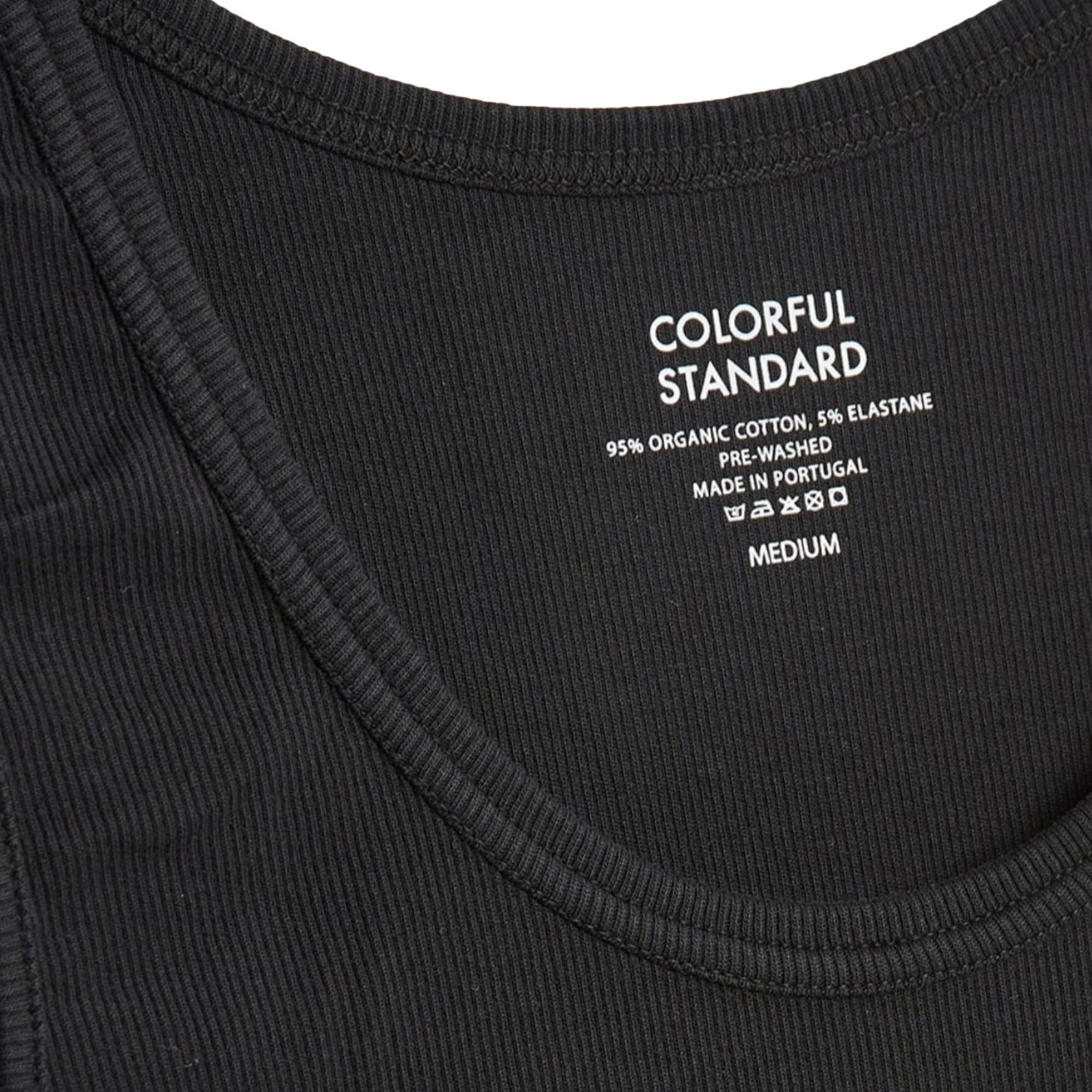 Colorful Standard Organic Rib Tank Top - Black