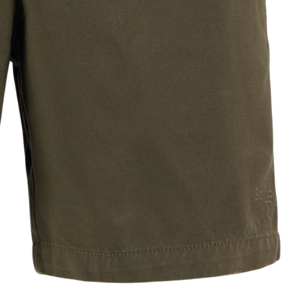 Washed Oxford Relaxed Shorts - Uniform Green