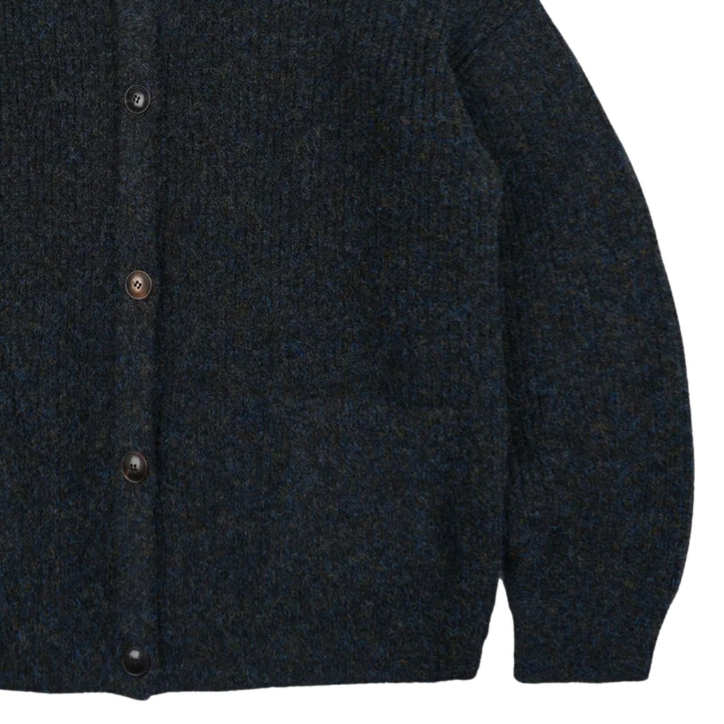 FrizmWORKS Brushed Wool Round Cardigan - Black