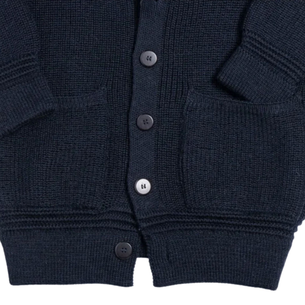 Heimat Virgin Wool Eiger Cardigan - Ink