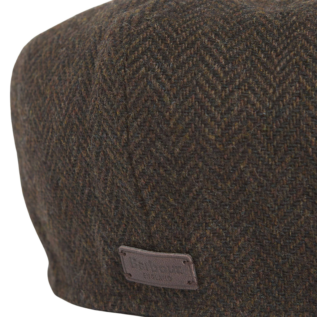 Barbour Fyne Tweed Baker Boy Cap - Dark Brown