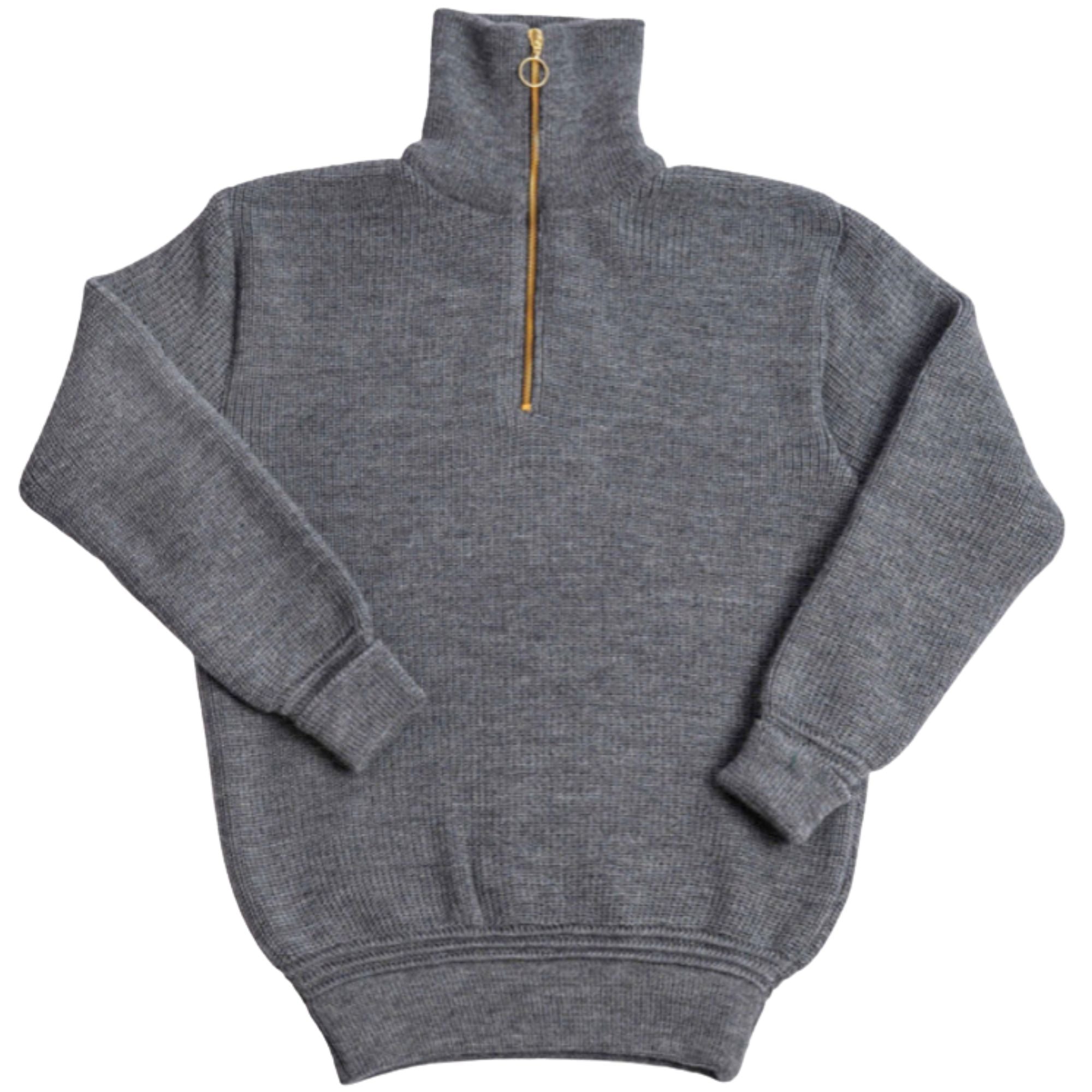Heimat Virgin Wool Skipper Sweater - Battleship Grey SKIP-GRY