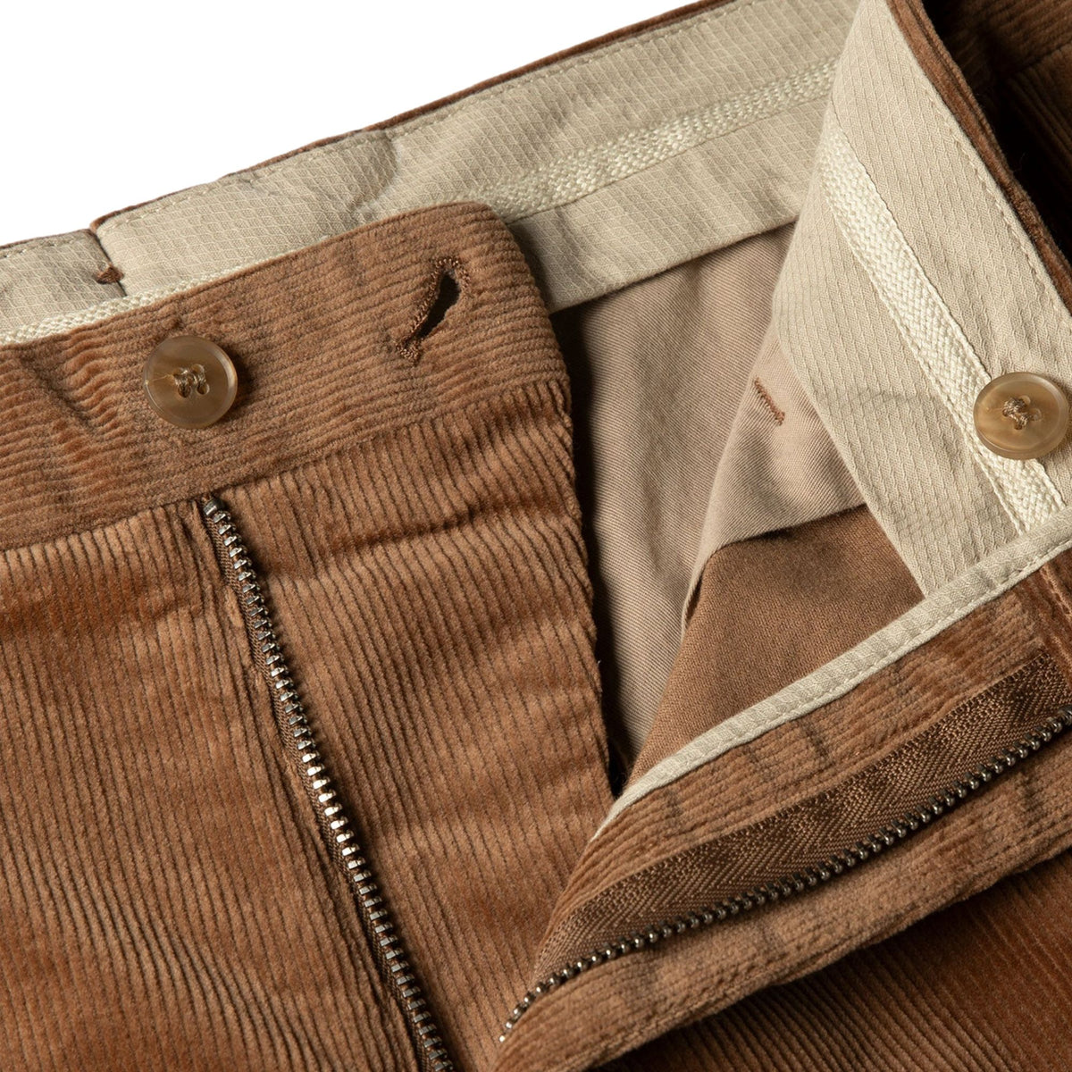 Sunspel Corduroy Trousers - Dark Beige