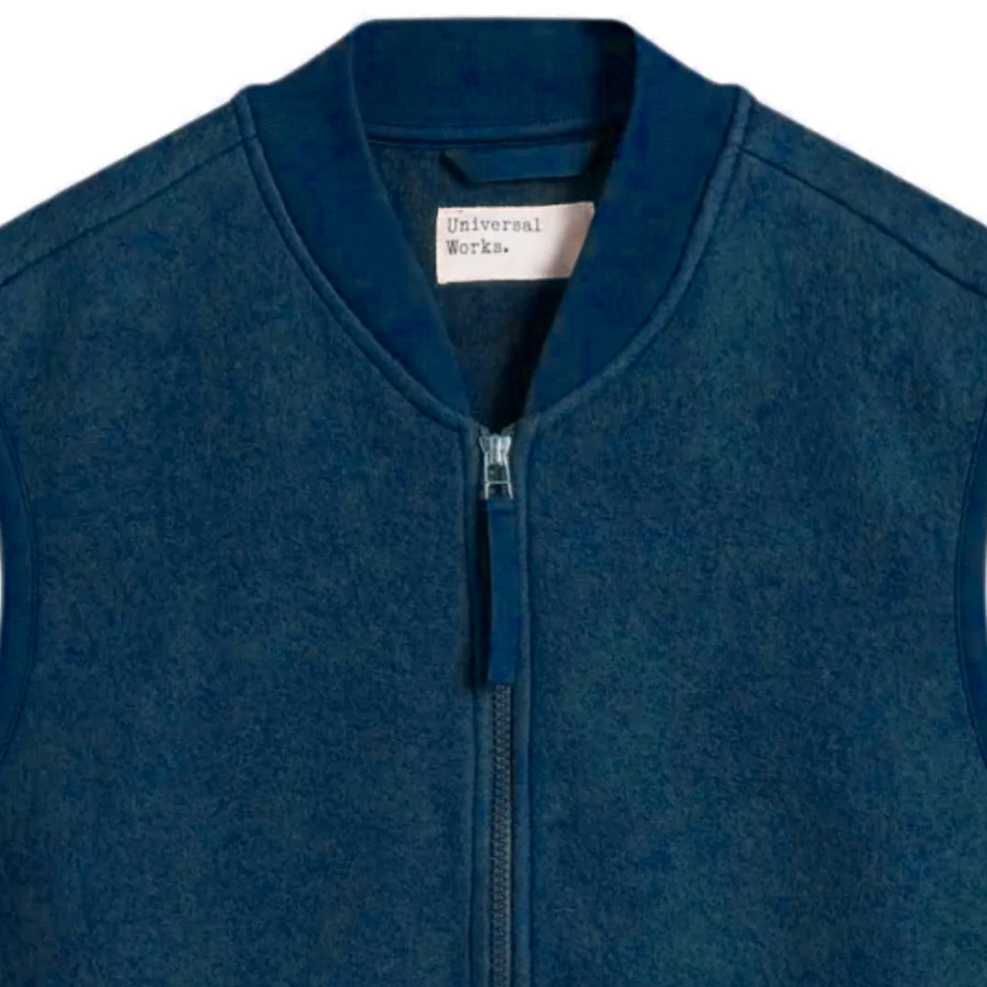Universal Works Zip Waistcoat Wool Fleece - Cacao 00015-IND