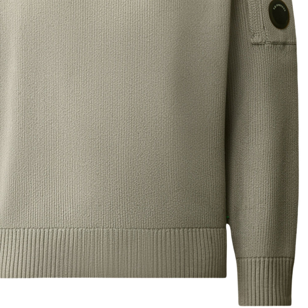 C.P Company Chenille Cotton Lens Crewneck Sweater - Ermine
