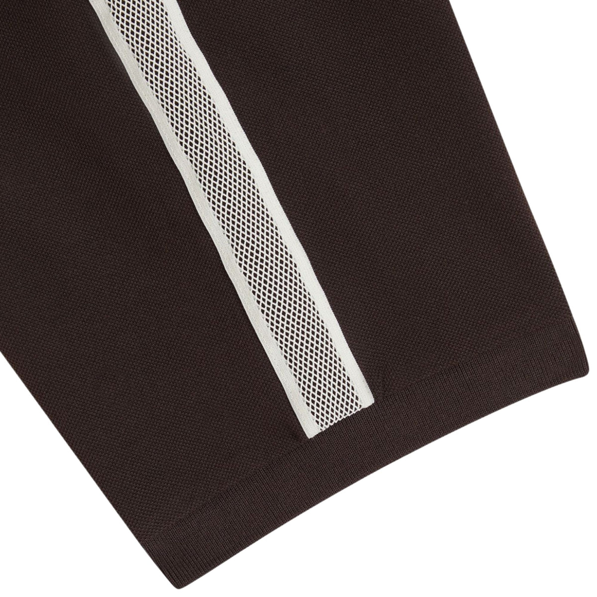 Fred Perry Tennis Net Tape Polo Shirt - Rich Brown