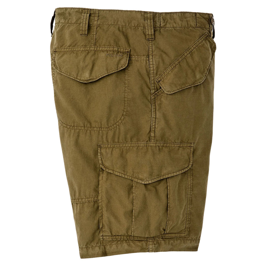 Tropical Poplin Cargo Shorts - Mili Olive
