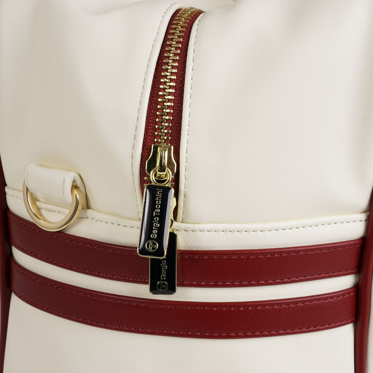 Sergio Tacchini x Stuarts x Stuarts Railton Holdall - Buttercream/Merlot