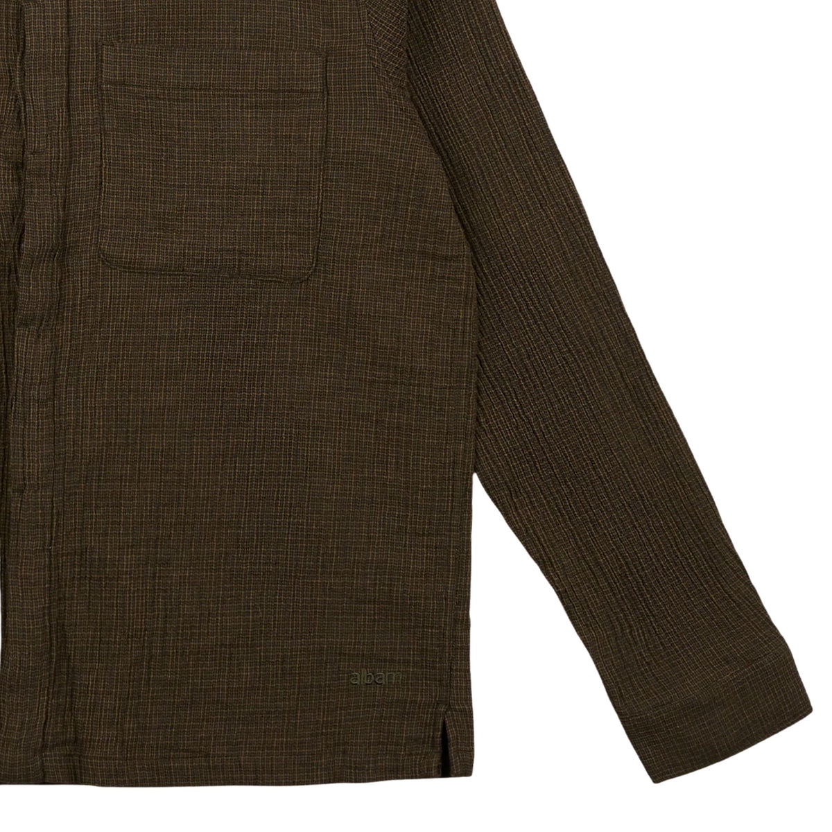 Albam Islington Check Pocket Shirt - Dark Khaki