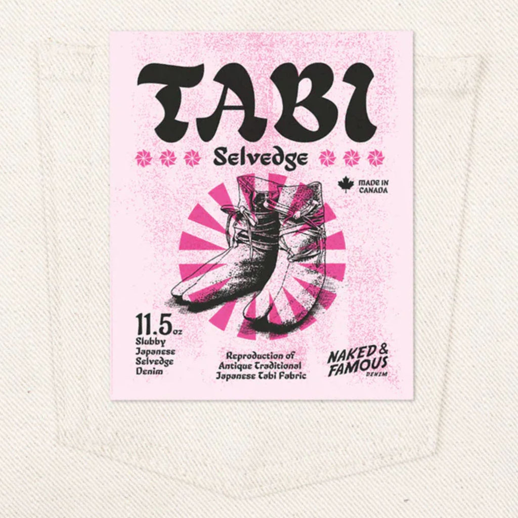 Naked and Famous Denim Easy Guy Tabi Selvedge - Off White