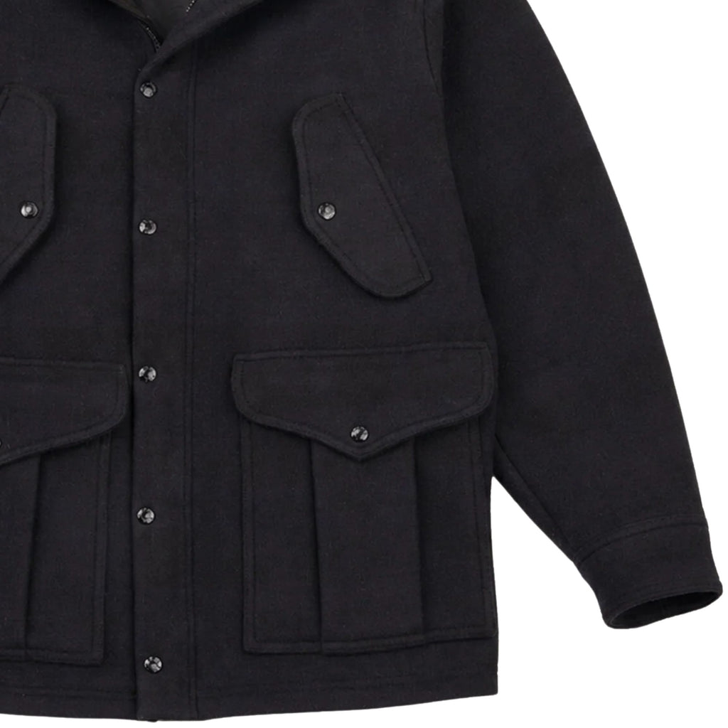 Filson Cascade Wool Mountain Parka - Navy/Black Plaid