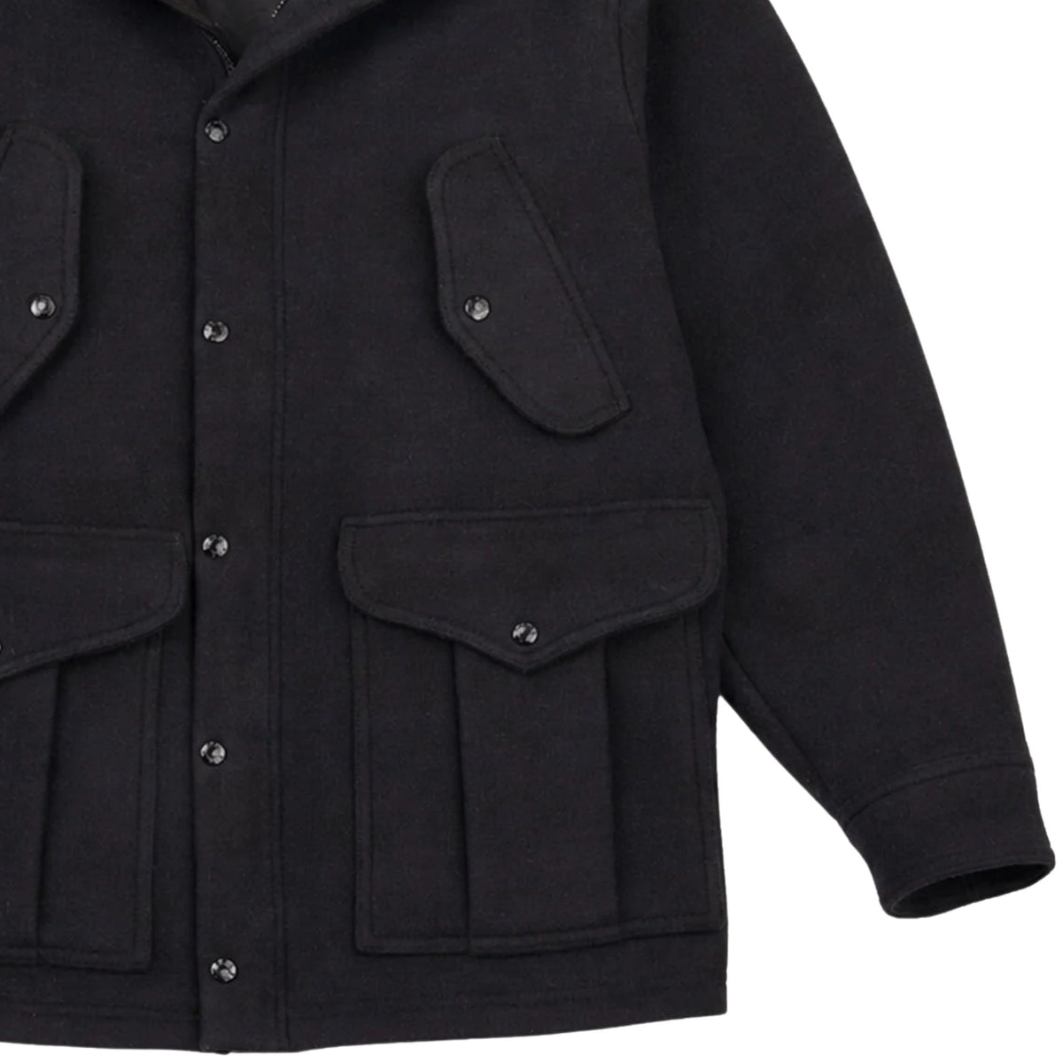 Filson Cascade Wool Mountain Parka - Navy/Black Plaid