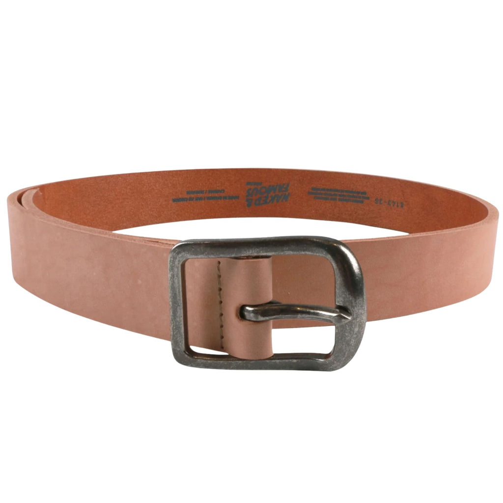 Naked and Famous Denim Bovine Thick Belt - Natural