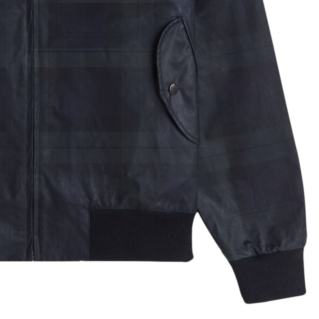 Fred Perry Waxed Harrington Jacket - Blackwatch