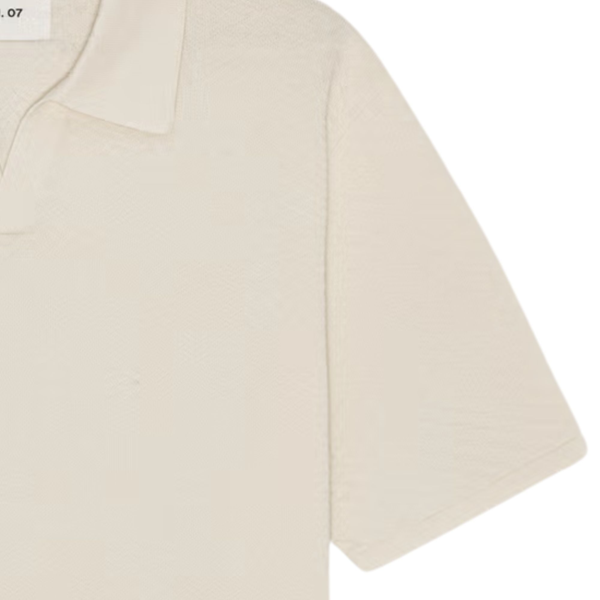 Paul Textured Stitch Polo - Ivory