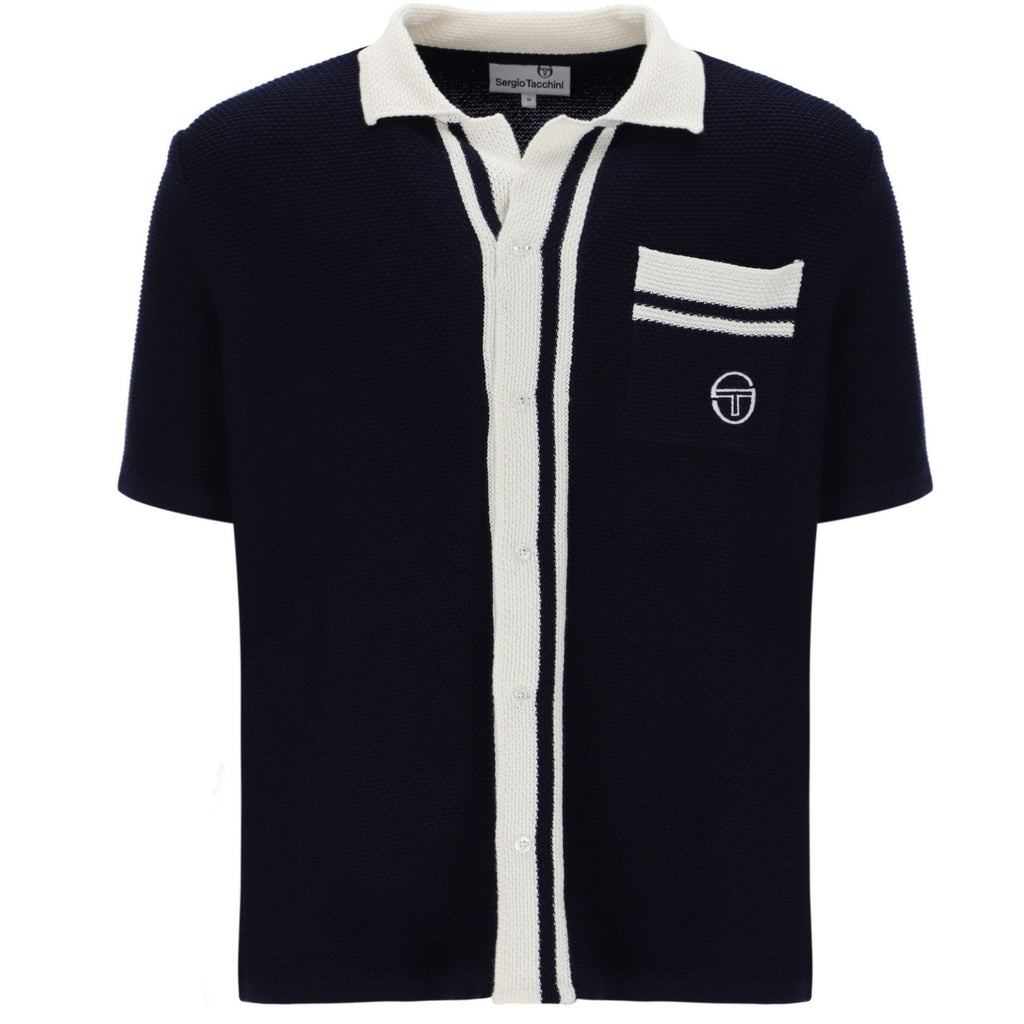 Sergio Tacchini Fratelli Crochet Shirt - Maritime Blue