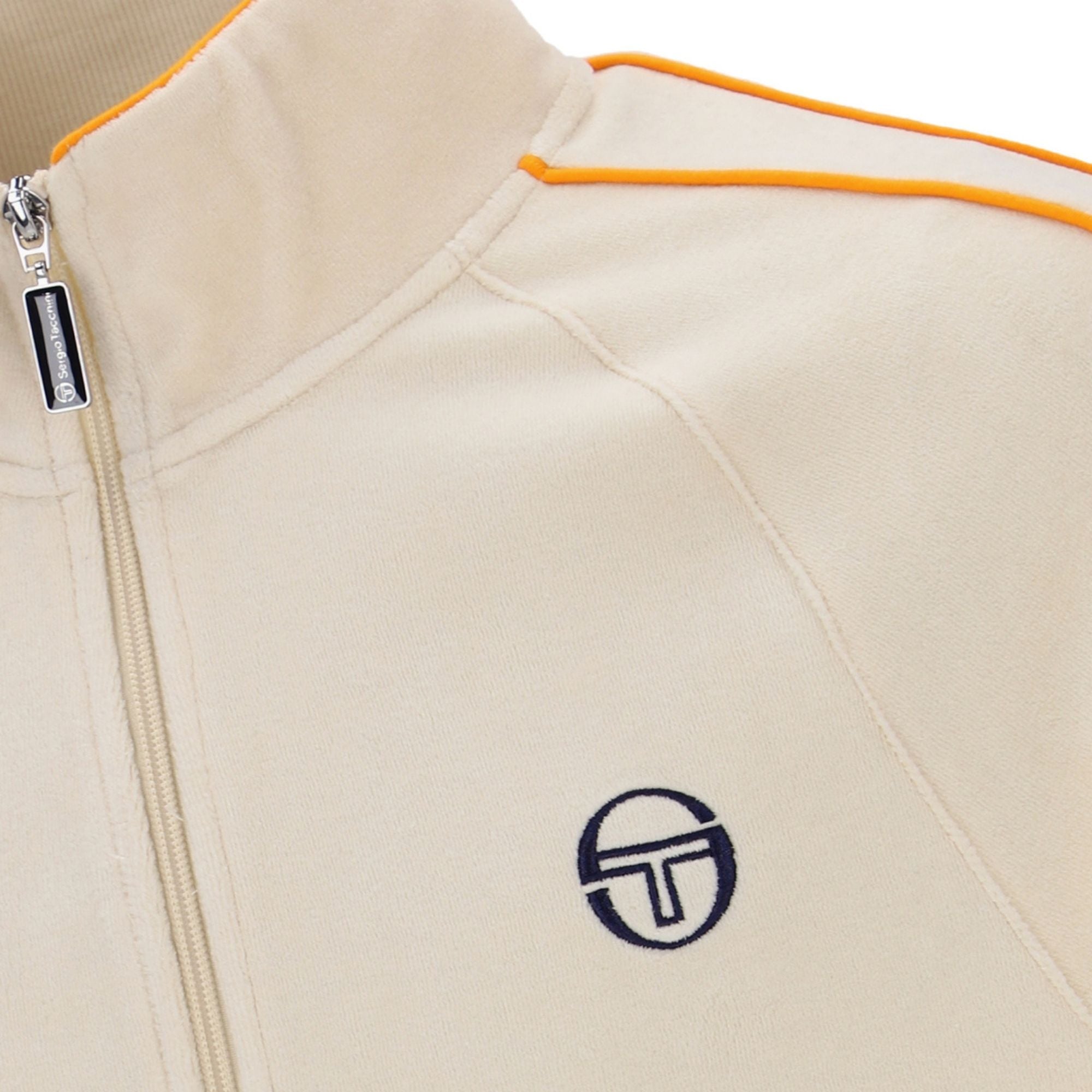 Sergio Tacchini Tasso Velour Track Top - Sandshell