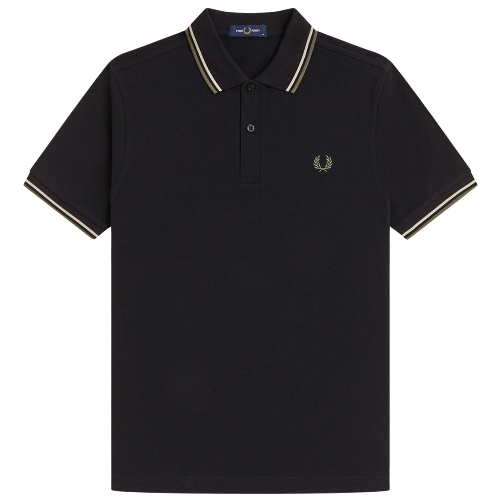 Fred Perry M3600 Twin Tipped Shirt - Black
