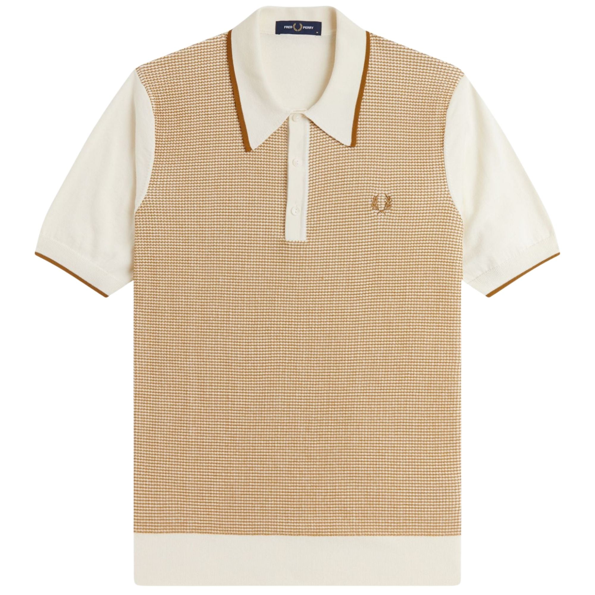 Fred Perry Tonic Waffle Knitted Shirt - Ecru K2307-560 – Stuarts