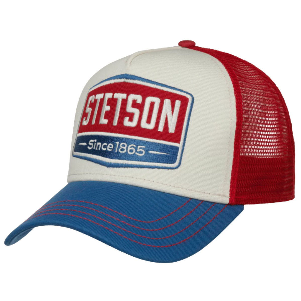 Stetson Hats Highway Trucker Cap - Blue/Red