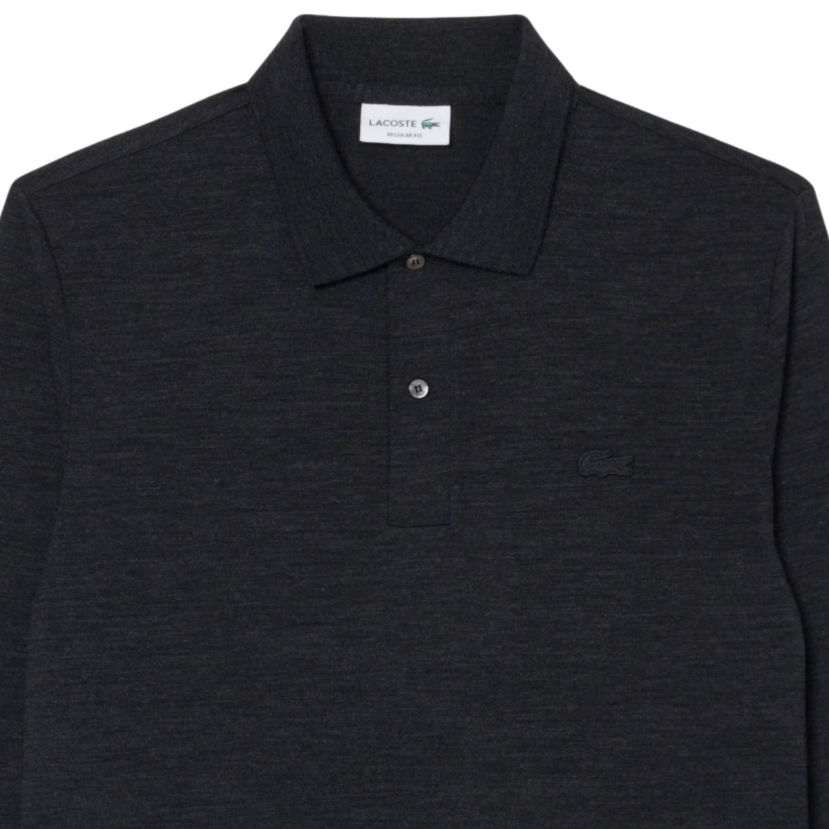 Lacoste Regular Fit Long Sleeved Wool Polo Shirt - Grey