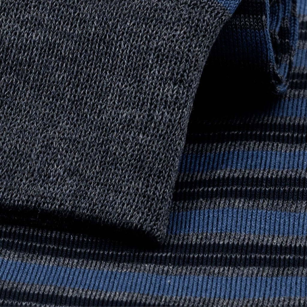 Stuarts London Brian Oak Striped Socks - Navy