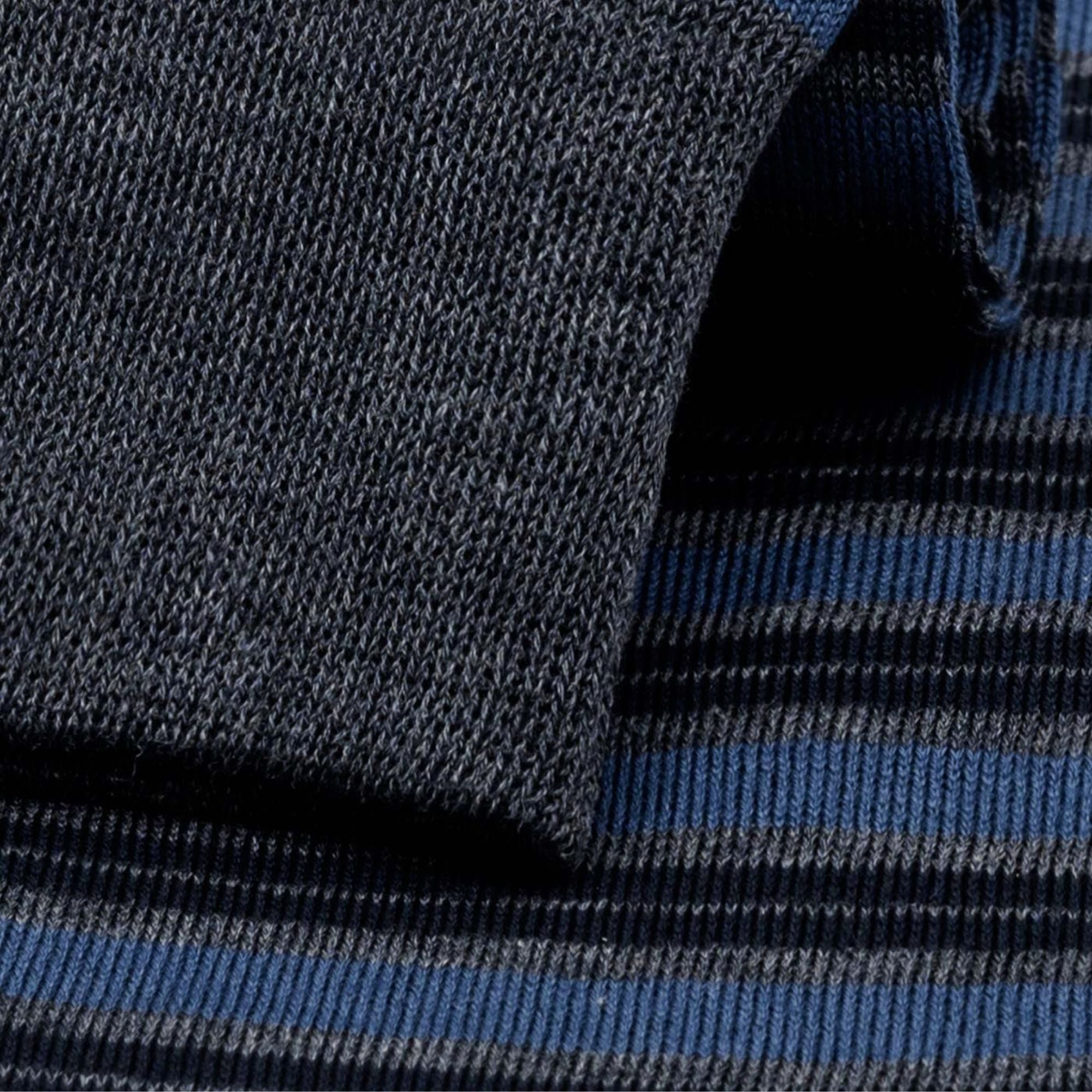 Stuarts London Brian Oak Striped Socks - Navy