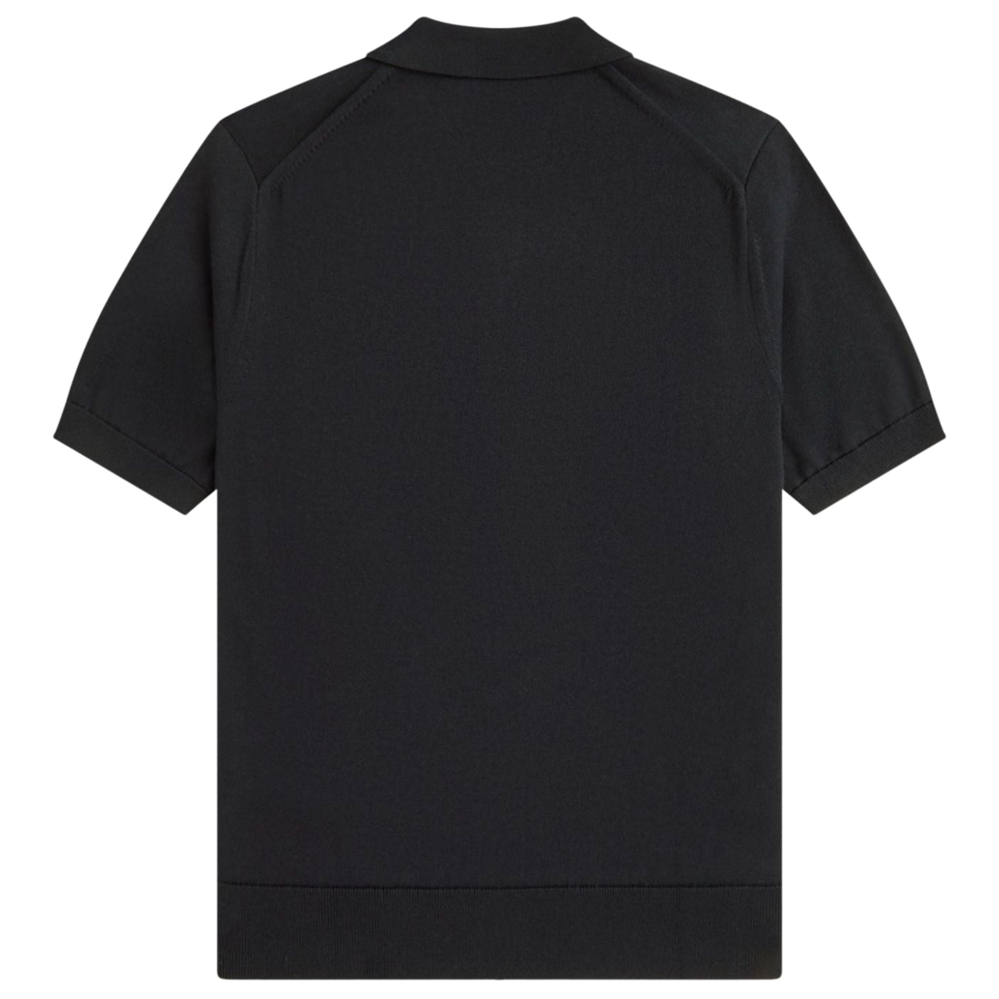 Fred Perry Long Staple Cotton Knitted Shirt - Black