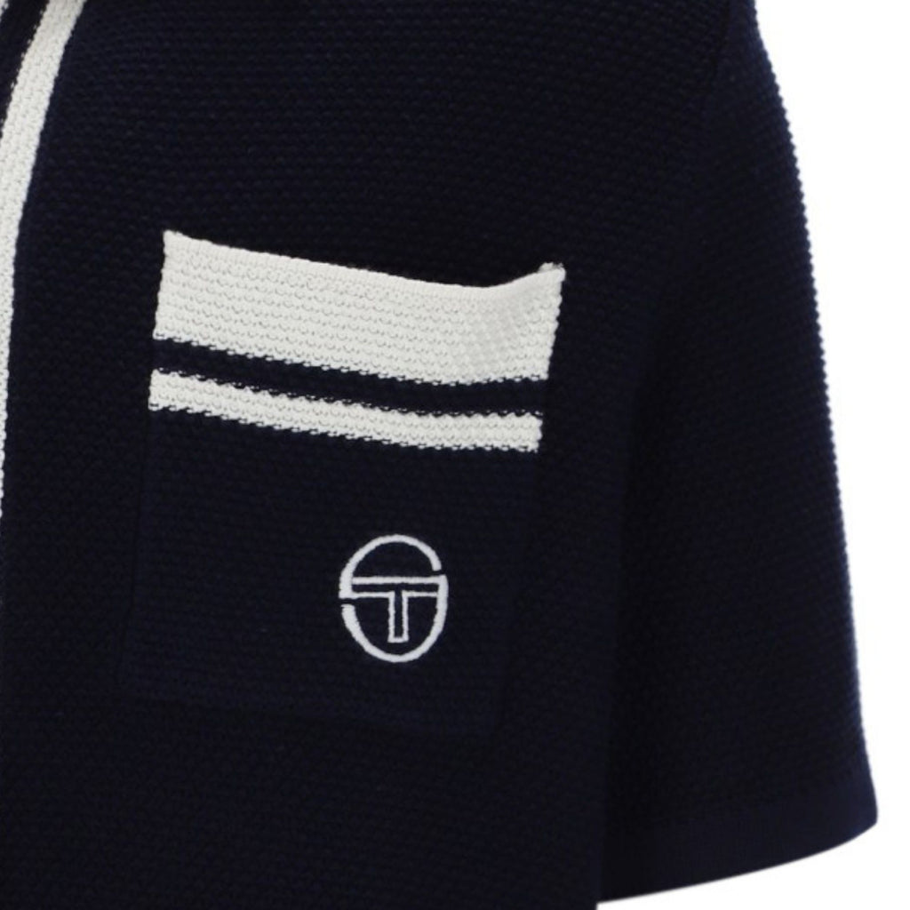 Sergio Tacchini Fratelli Crochet Shirt - Maritime Blue