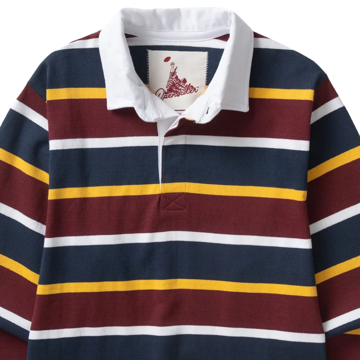 Opensider Classic Rugby Shirt - Burgundy Multi-Stripe