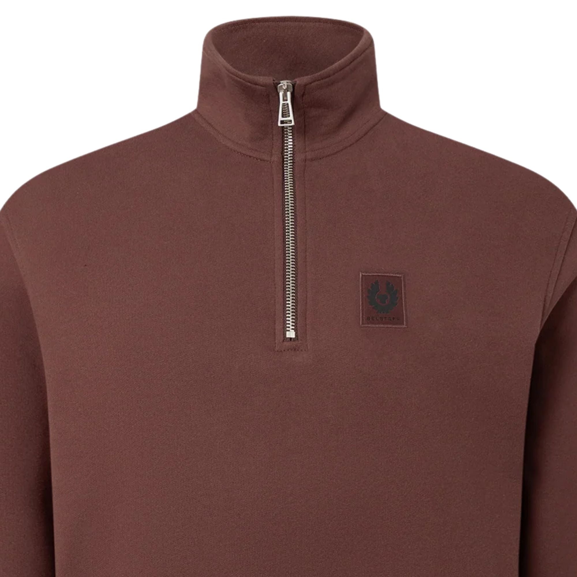 F_Capsule Belstaff Quarter Zip Sweatshirt - Oxblood 106570-OXB – Stuarts London
