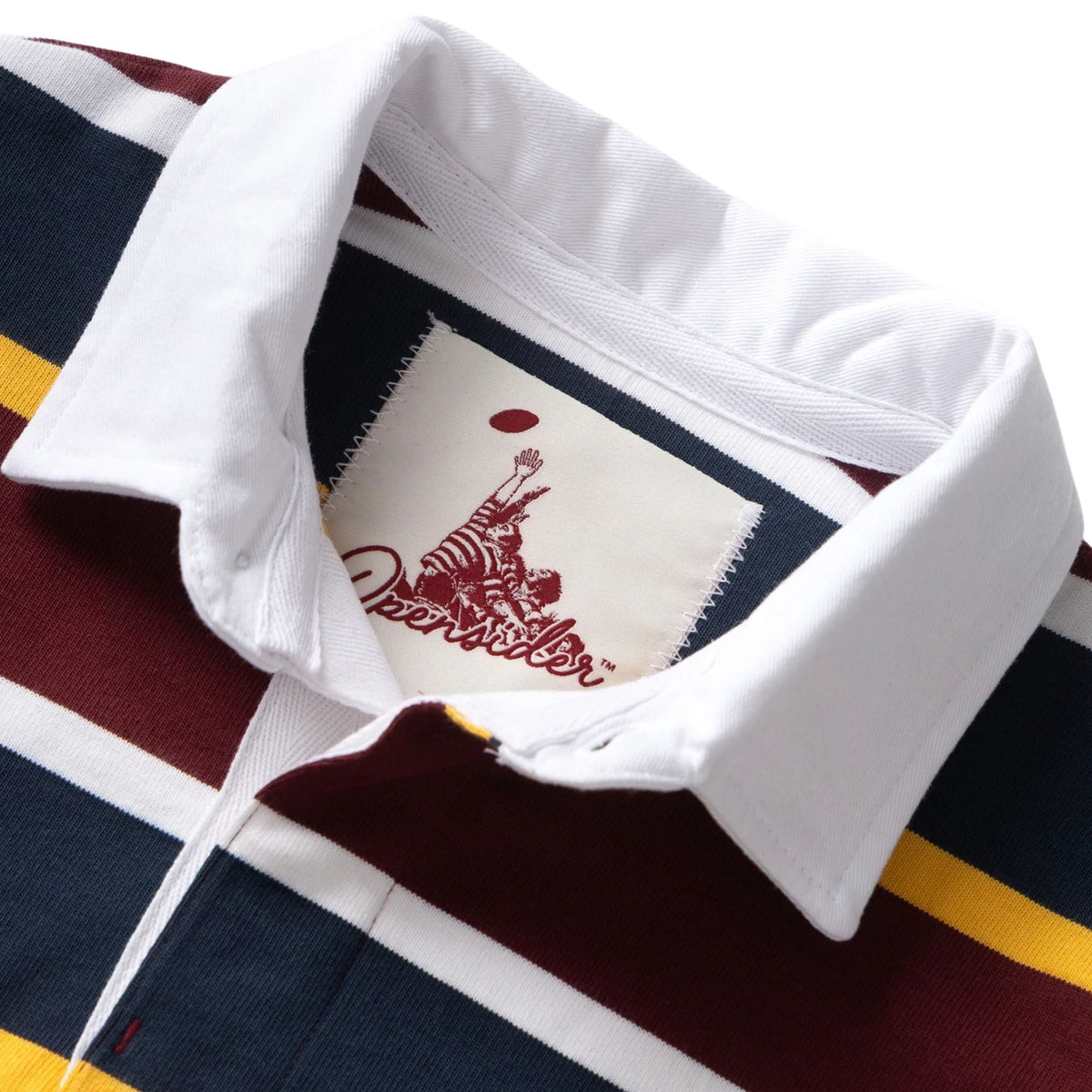 Opensider Classic Rugby Shirt - Burgundy Multi-Stripe
