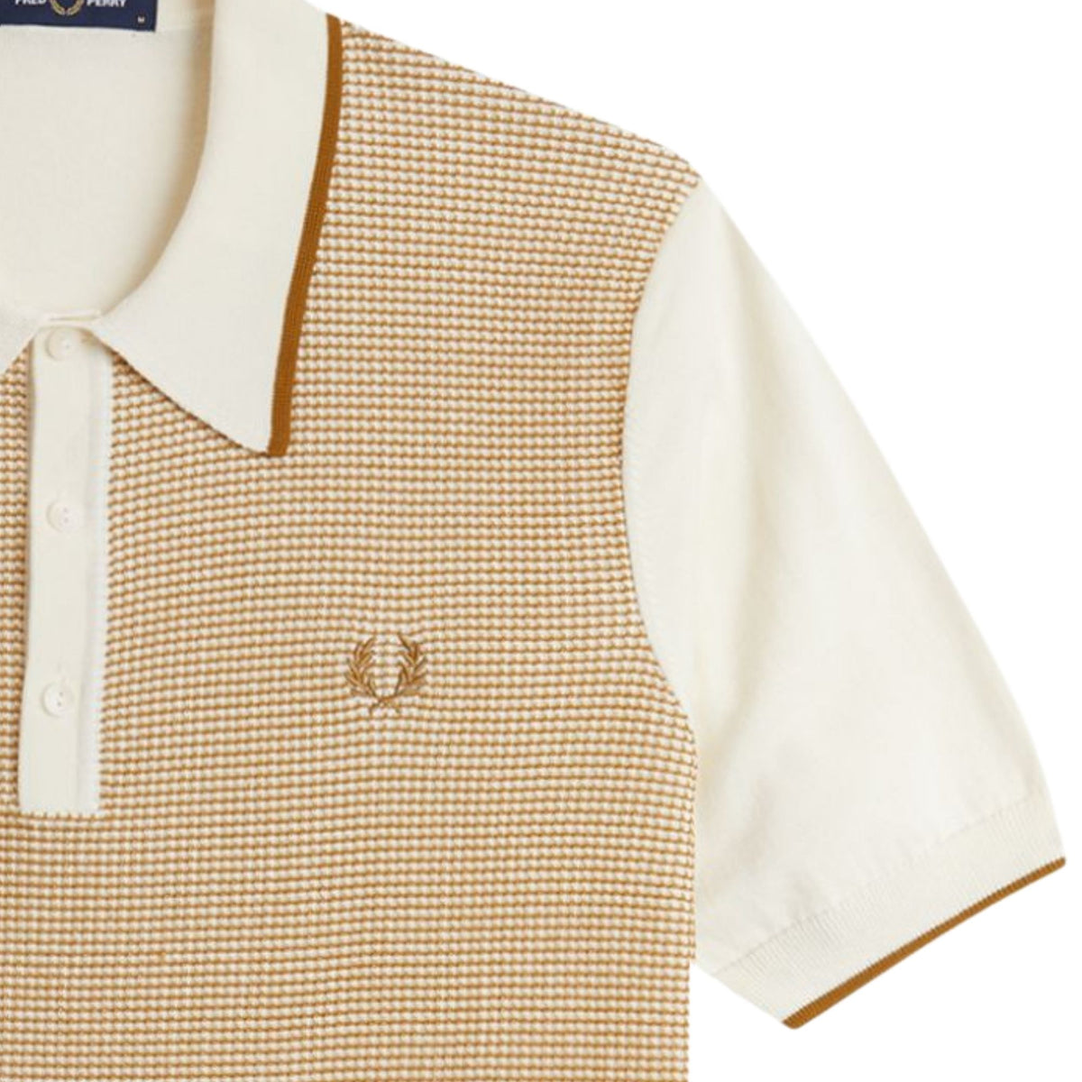 Fred Perry Tonic Waffle Knitted Shirt - Ecru