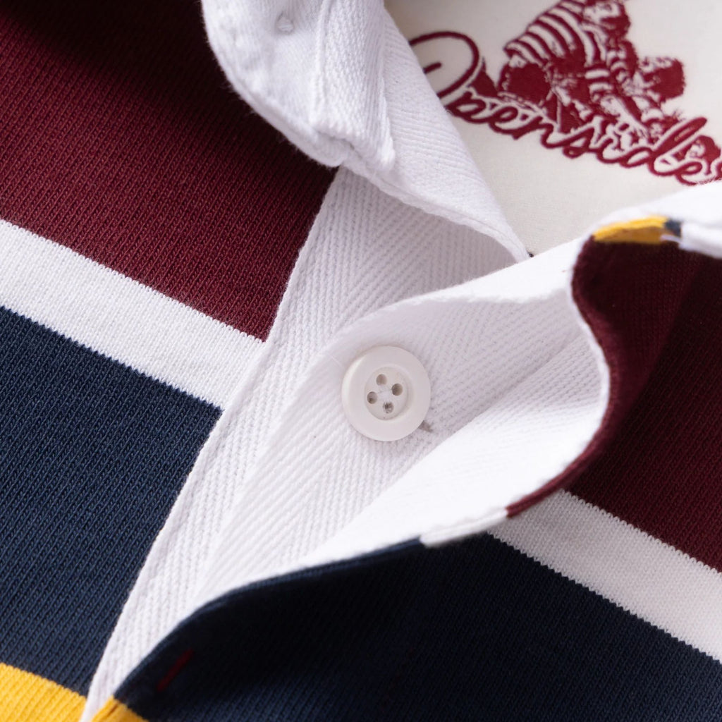 Opensider Classic Rugby Shirt - Burgundy Multi-Stripe