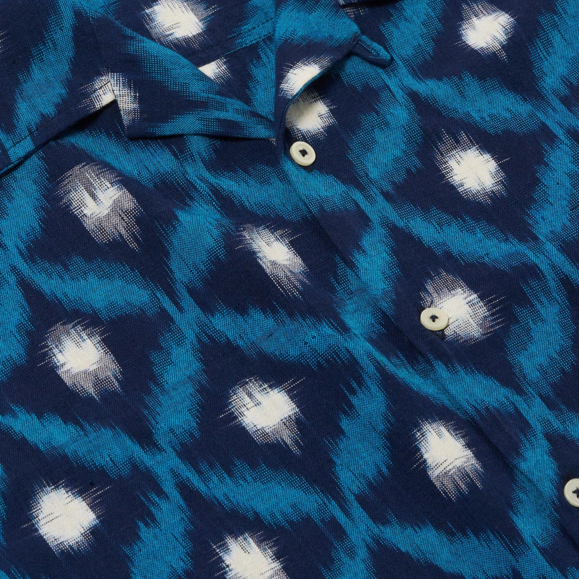 Diamond Ikat Deck Shirt - Indigo