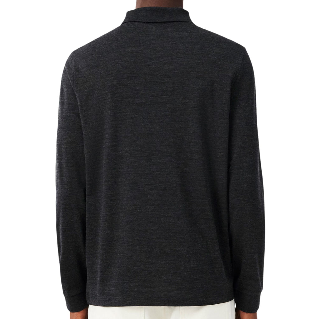 Lacoste Regular Fit Long Sleeved Wool Polo Shirt - Grey