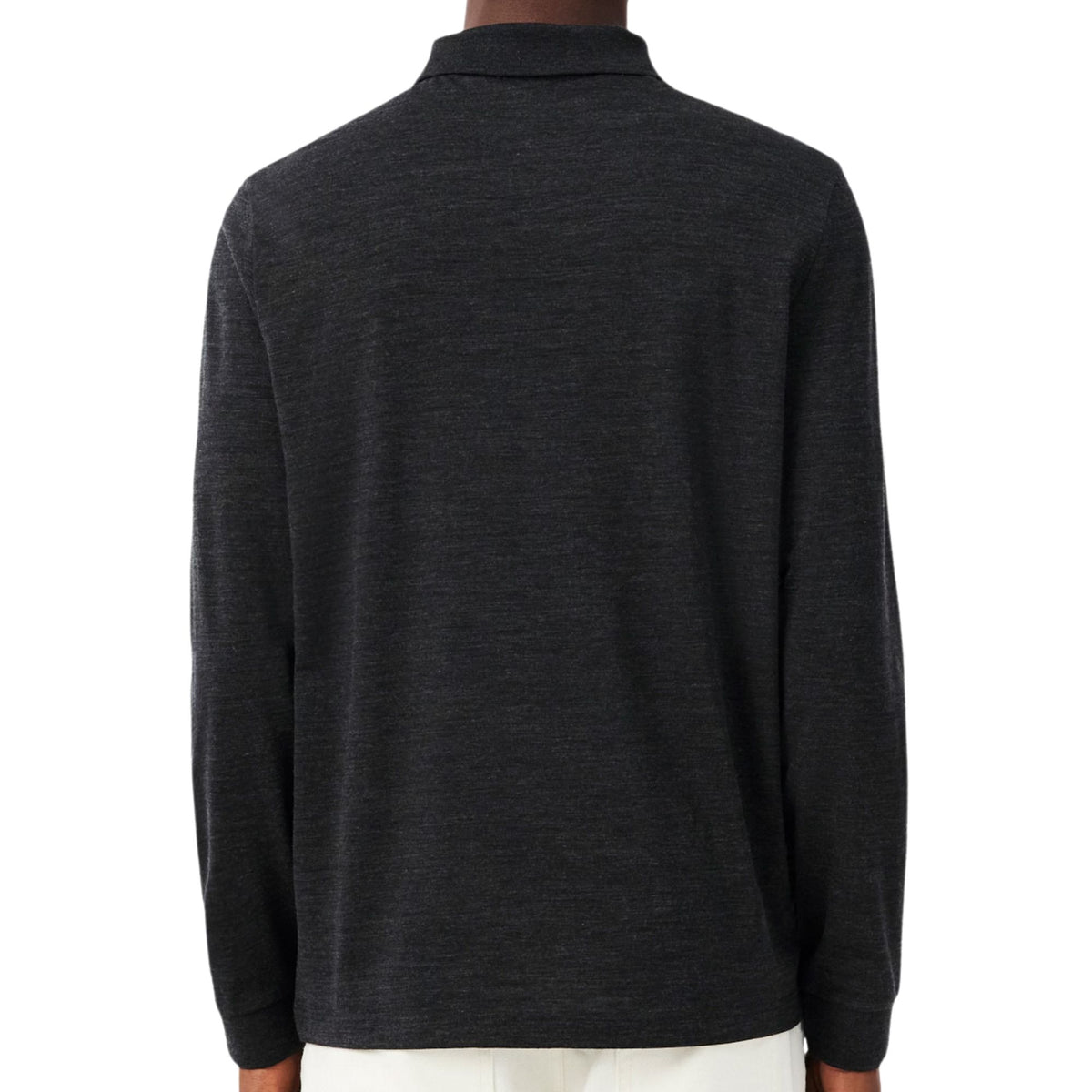 Lacoste Regular Fit Long Sleeved Wool Polo Shirt - Grey