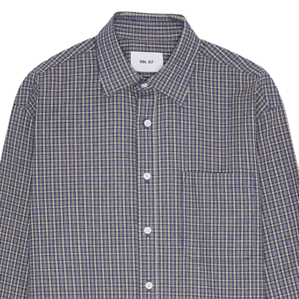 NN07 Deon Shirt - Indigo Check