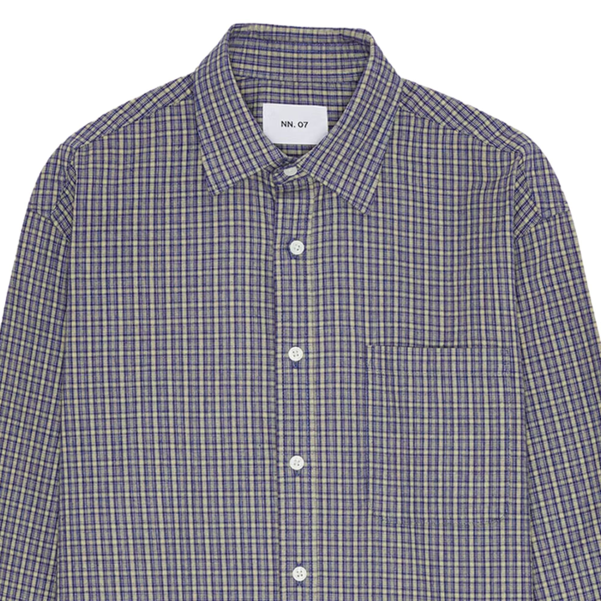 NN07 Deon Shirt - Indigo Check