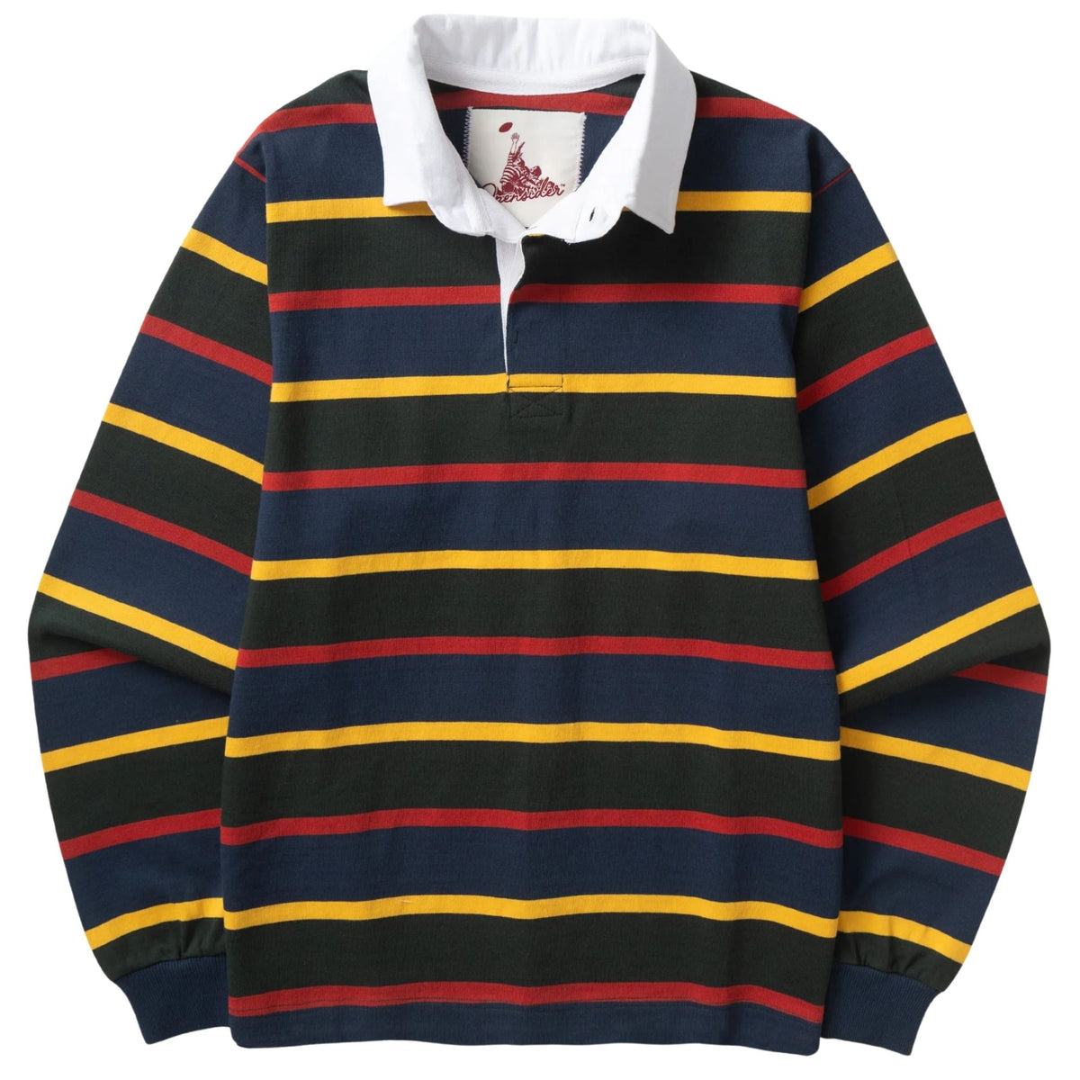 Opensider Classic Rugby Shirt - Forest Multi-Stripe