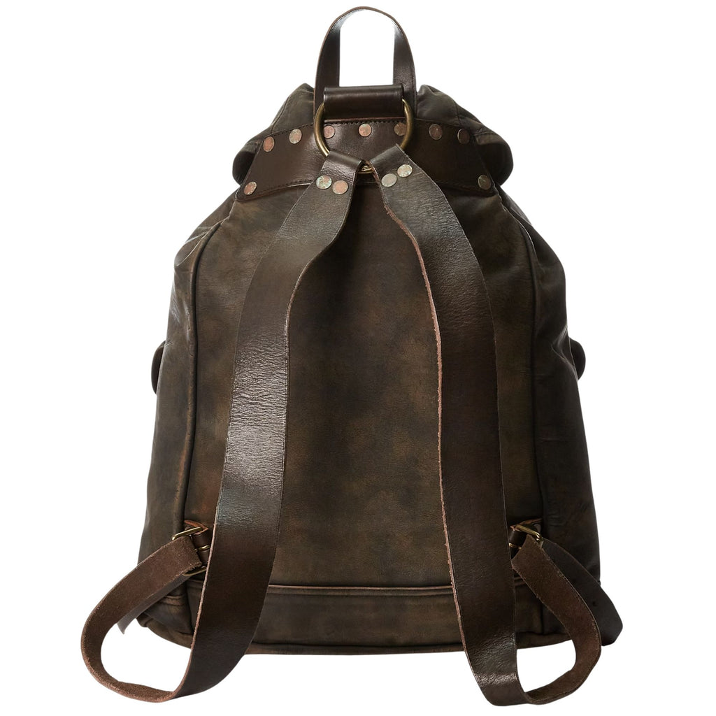 RRL by Ralph Lauren Leather Rucksack - Black/Brown