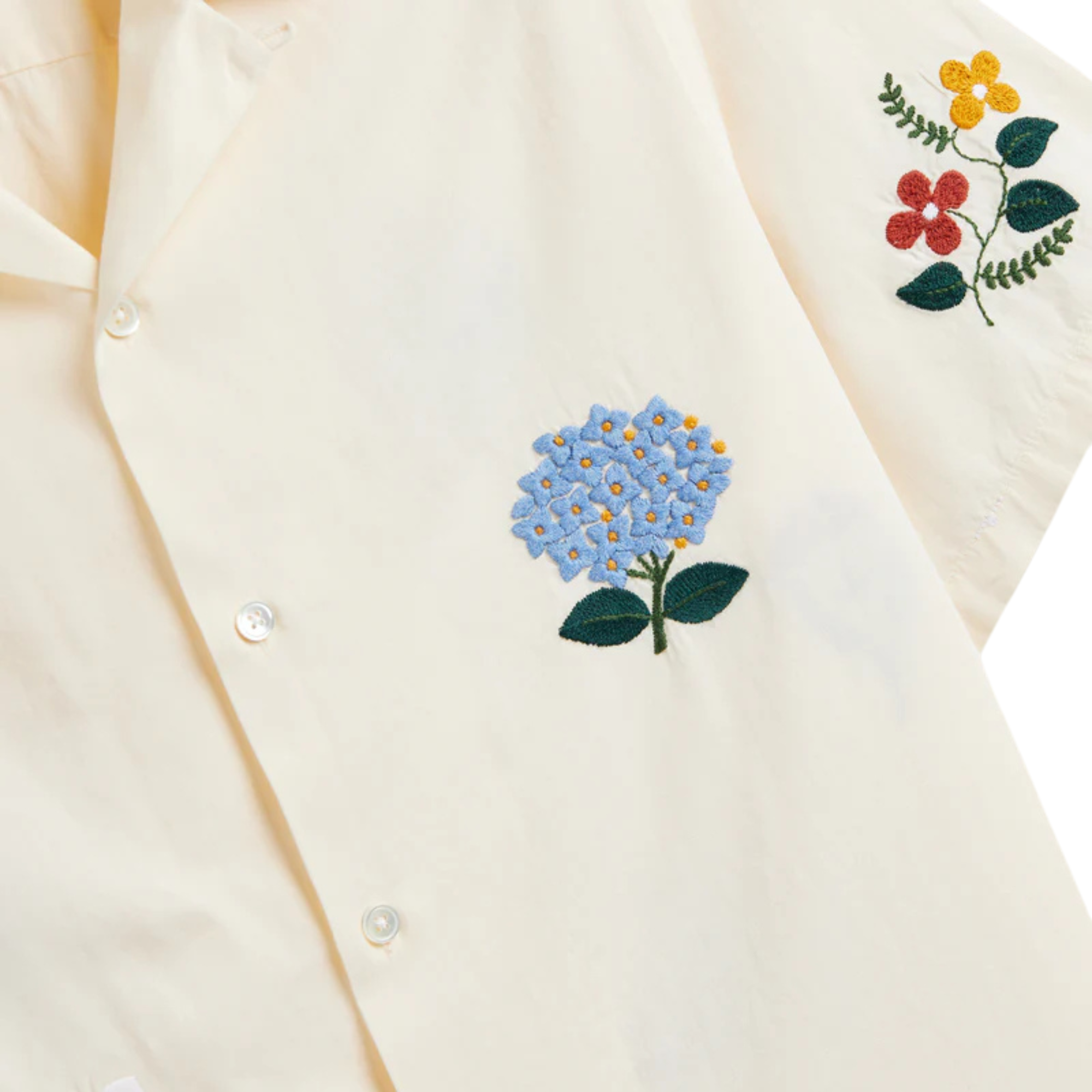 Embroidery Flowers Shirt - Multi