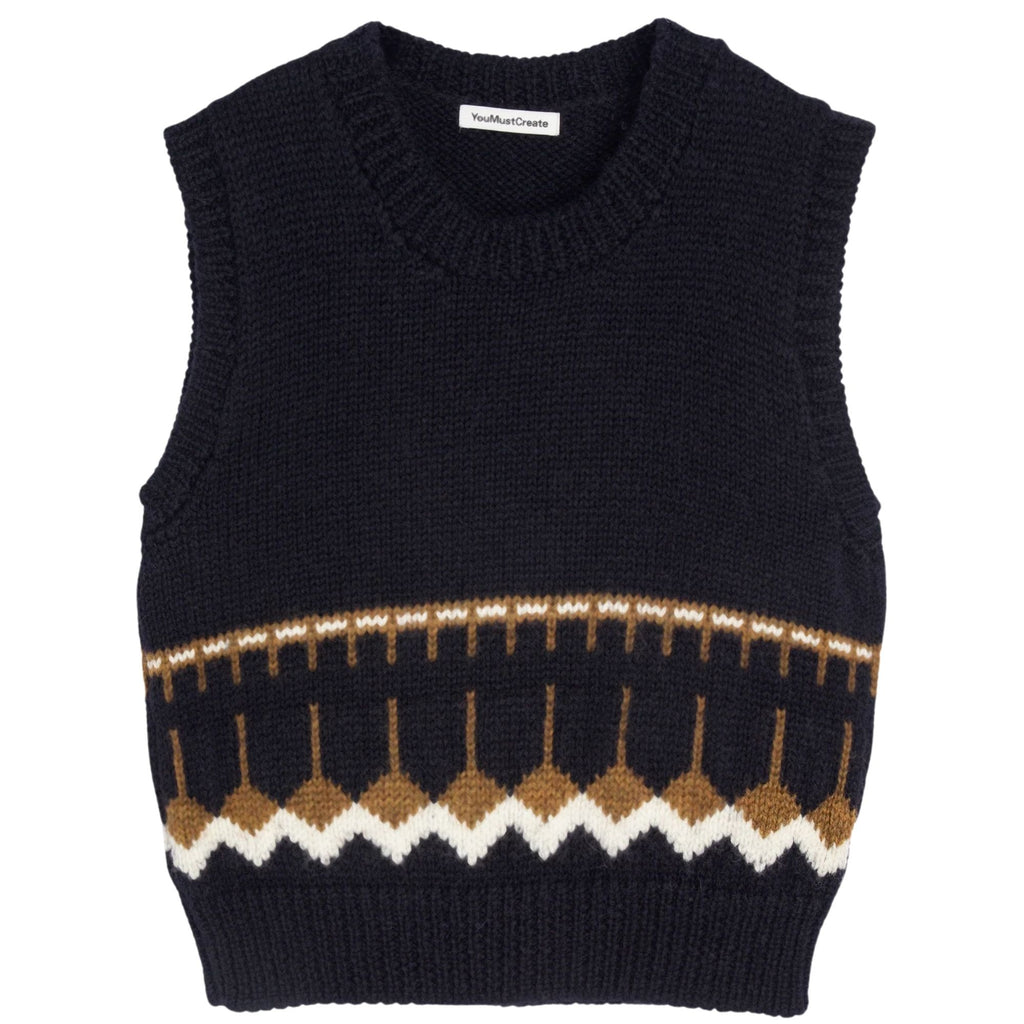 YMC Coda Knit Vest - Navy