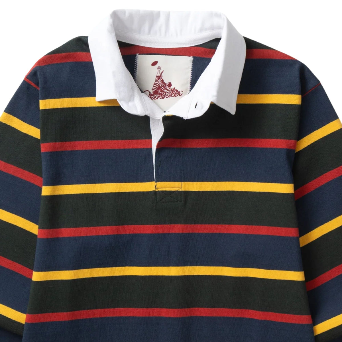 Opensider Classic Rugby Shirt - Forest Multi-Stripe