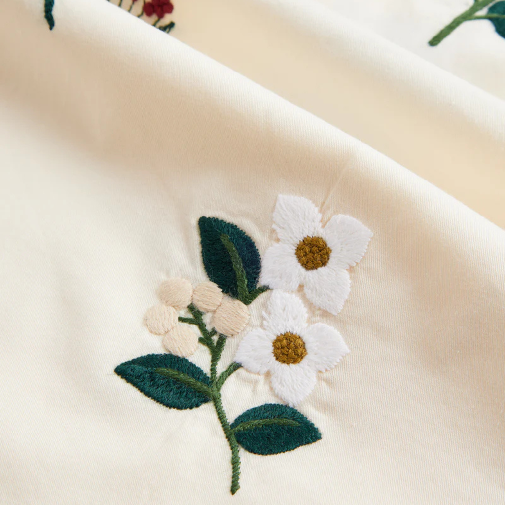 Portuguese Flannel Embroidery Flowers Shirt - Multi